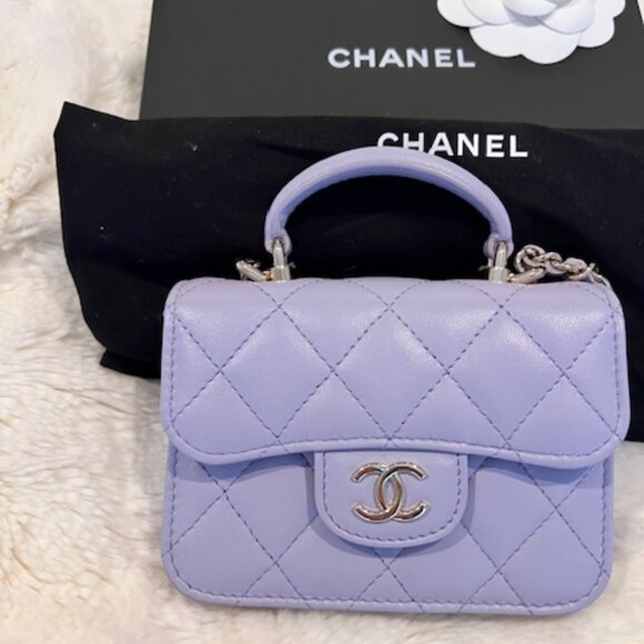 Chanel Flap Coin Purse with Chain - Light Purple - Picture 2 of 5